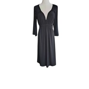 Elegant Black V-Neck Dress